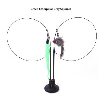 Interactive Suction Cup Cat Teaser Toy