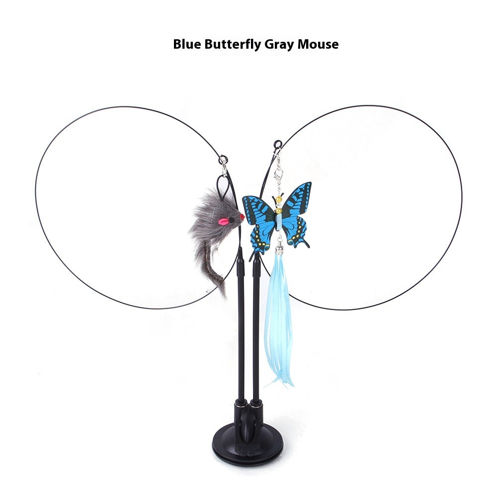 Interactive Suction Cup Cat Teaser Toy