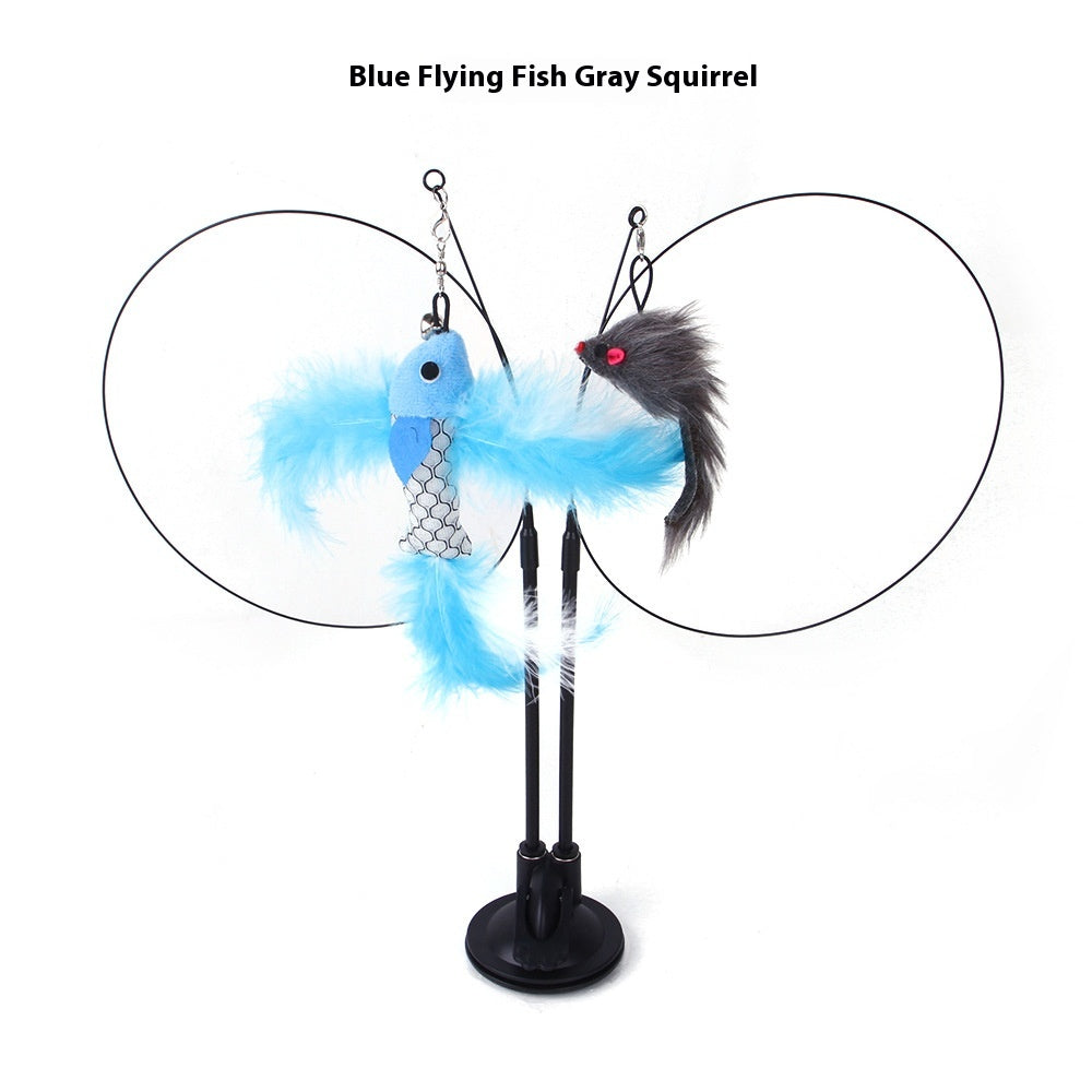 Interactive Suction Cup Cat Teaser Toy