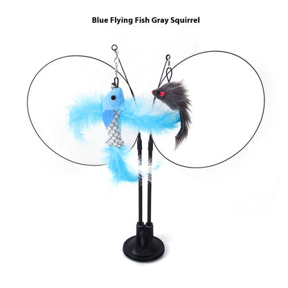 Interactive Suction Cup Cat Teaser Toy