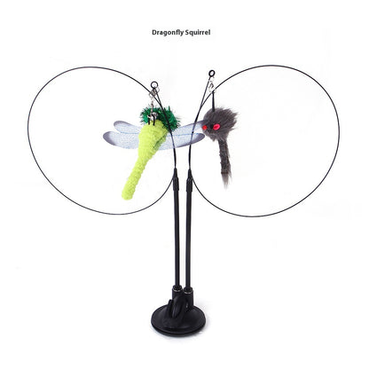 Interactive Suction Cup Cat Teaser Toy