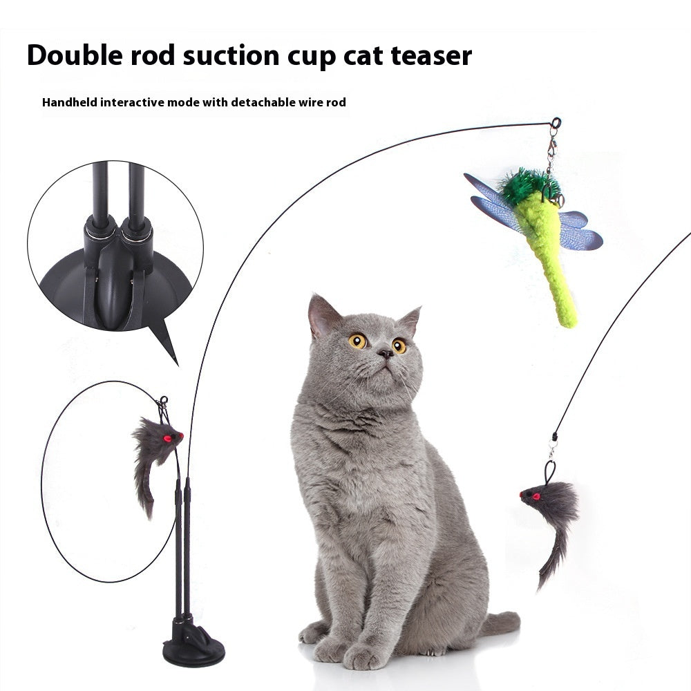 Interactive Suction Cup Cat Teaser Toy