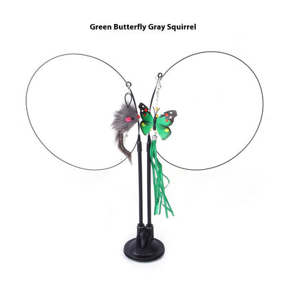 Interactive Suction Cup Cat Teaser Toy