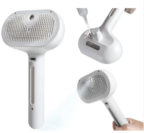 2-in-1 Pet Grooming Spray Brush